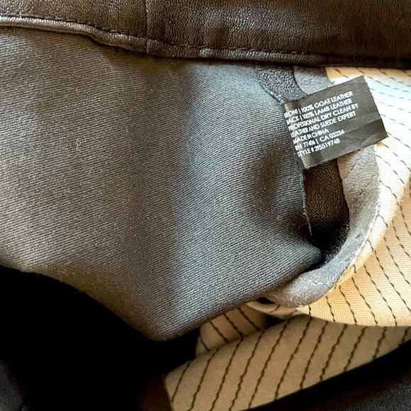 Club Monaco | Genuine Lamb/Goat Leather/Suede Pants | Worn1x | Black&Slate - Picture 9 of 9